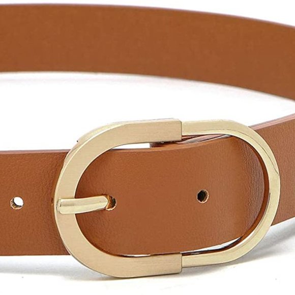 Womens Belts for Jeans Faux Leather Strap